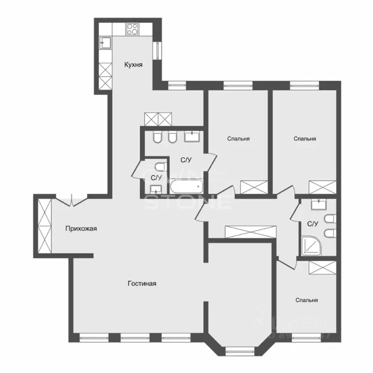 5-к кв. Москва 1-й Обыденский пер., 9/12 (161.0 м) - Фото 2