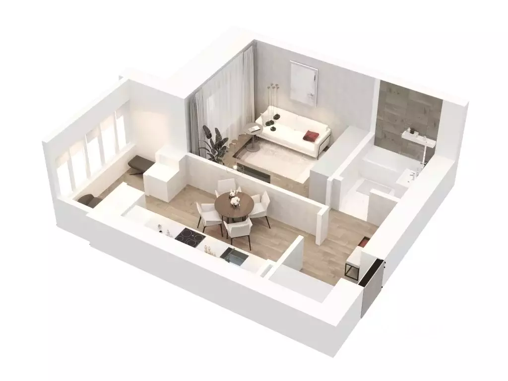 1-к кв. Татарстан, Зеленодольский район, Осиновское с/пос, с. Осиново ... - Фото 2