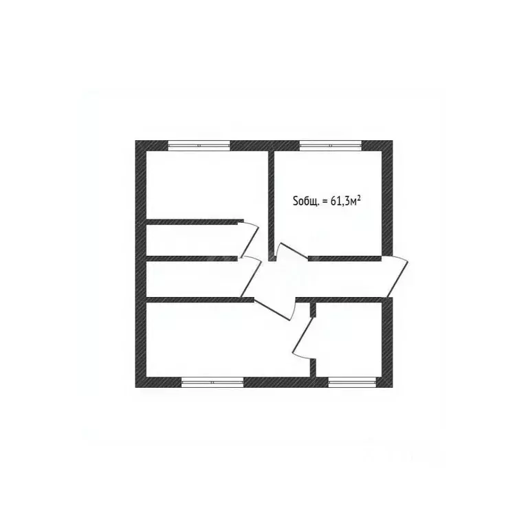 3-к кв. Брянская область, Клинцы Союзная ул., 100 (61.3 м) - Фото 1