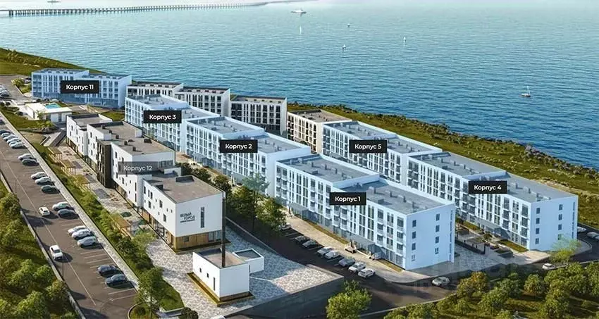 Студия Крым, Керчь Белый город жилой комплекс (37.4 м) - Фото 2