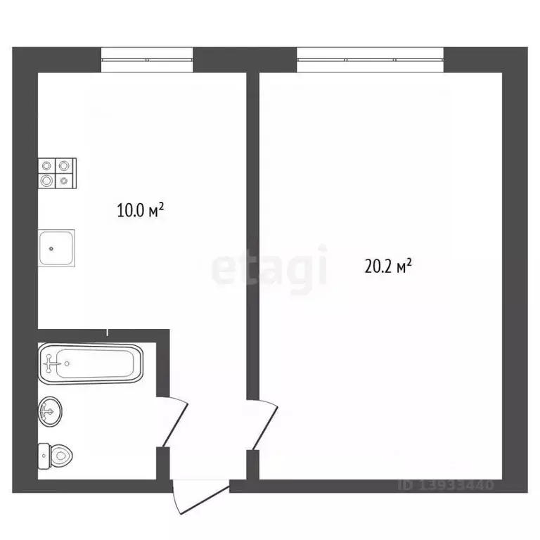 1-к кв. Тюменская область, Тюмень ул. Пермякова, 7 (36.0 м) - Фото 1
