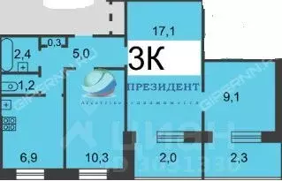 3-к кв. Нижегородская область, Нижний Новгород Трудовая ул., 25 (57.1 ... - Фото 1