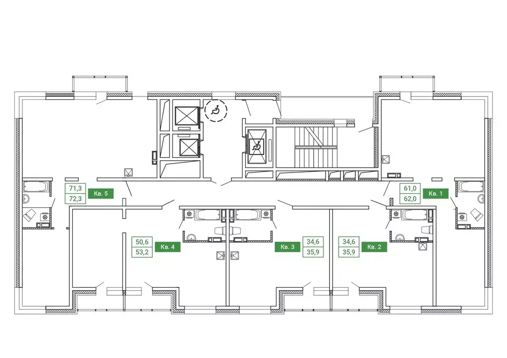 3-к кв. Приморский край, Владивосток ул. Нейбута (53.2 м) - Фото 2