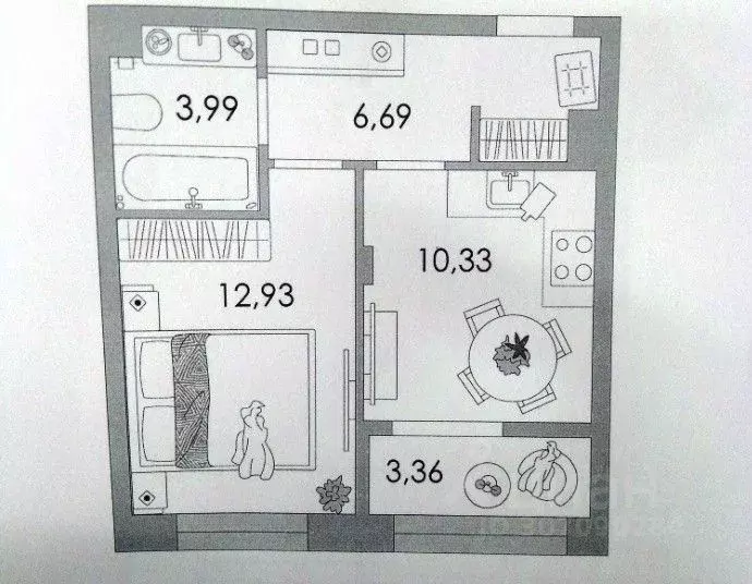 1-к кв. Тульская область, Тула ул. Самоварная, 10 (37.3 м) - Фото 0