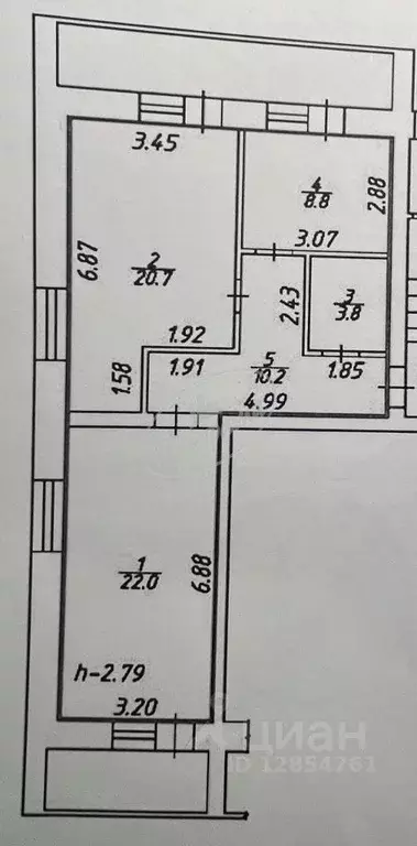 2-к кв. Калужская область, Калуга Терепецкая ул., 6 (79.8 м) - Фото 2