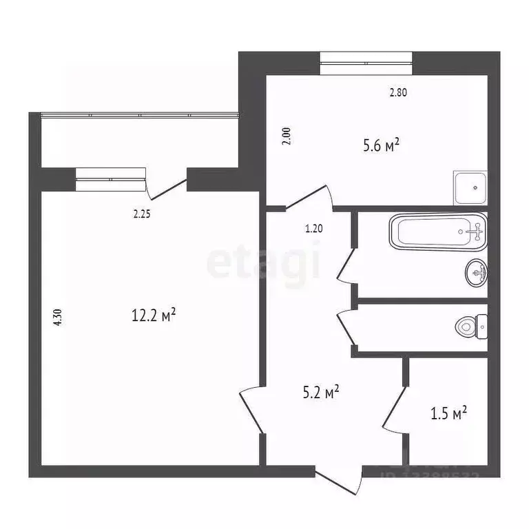 1-к кв. Красноярский край, Красноярск ул. Парижской Коммуны, 42а (27.7 ... - Фото 2