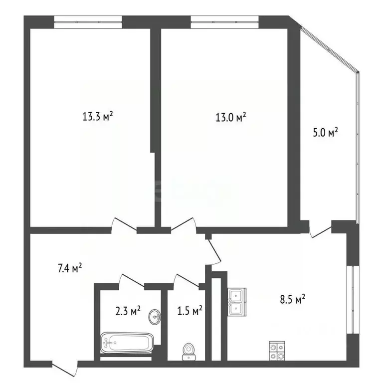 2-к кв. Краснодарский край, Анапа Крестьянская ул., 27к2 (51.0 м) - Фото 2