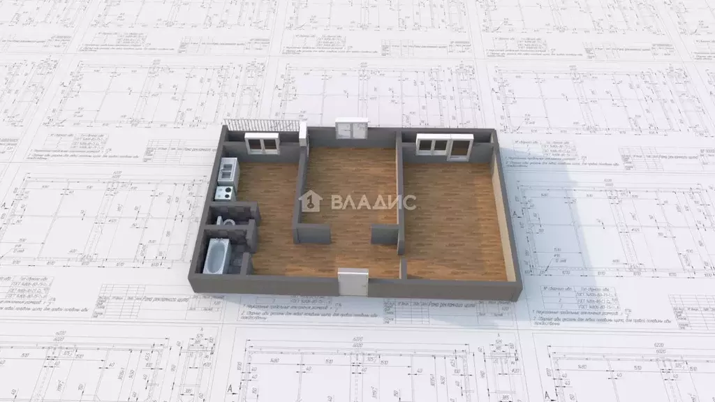 2-к кв. Иркутская область, Ангарск 12А мкр, 2 (53.7 м) - Фото 2