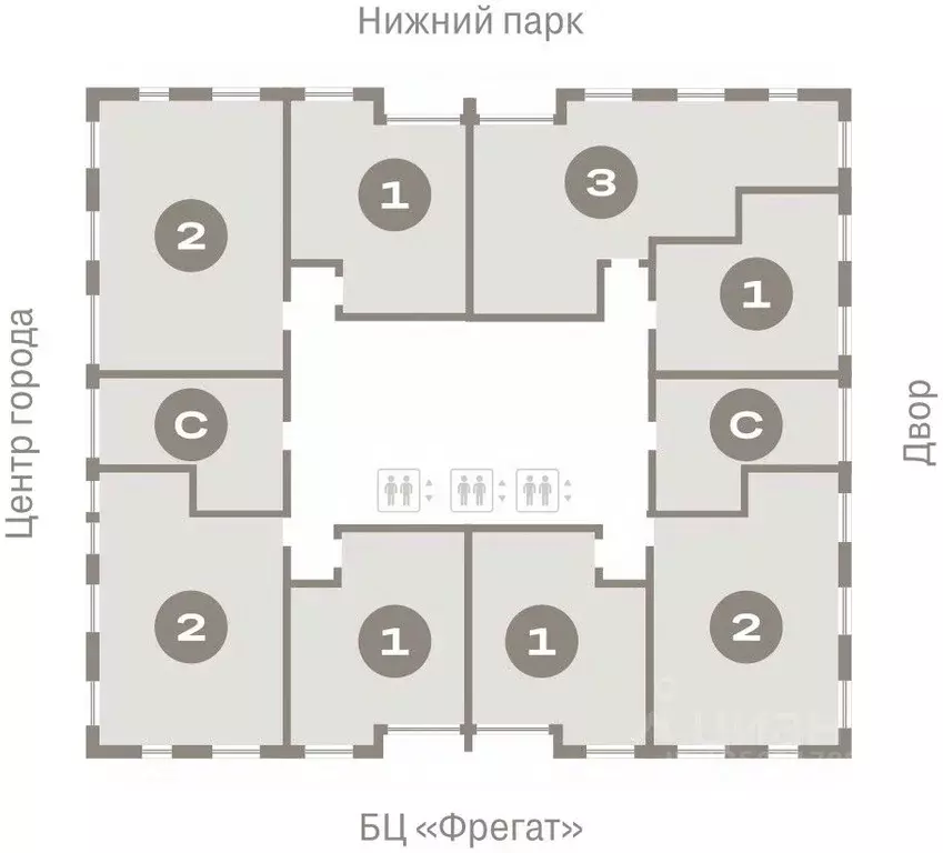 1-к кв. Липецкая область, Липецк пл. Петра Великого, 1 (47.26 м) - Фото 1