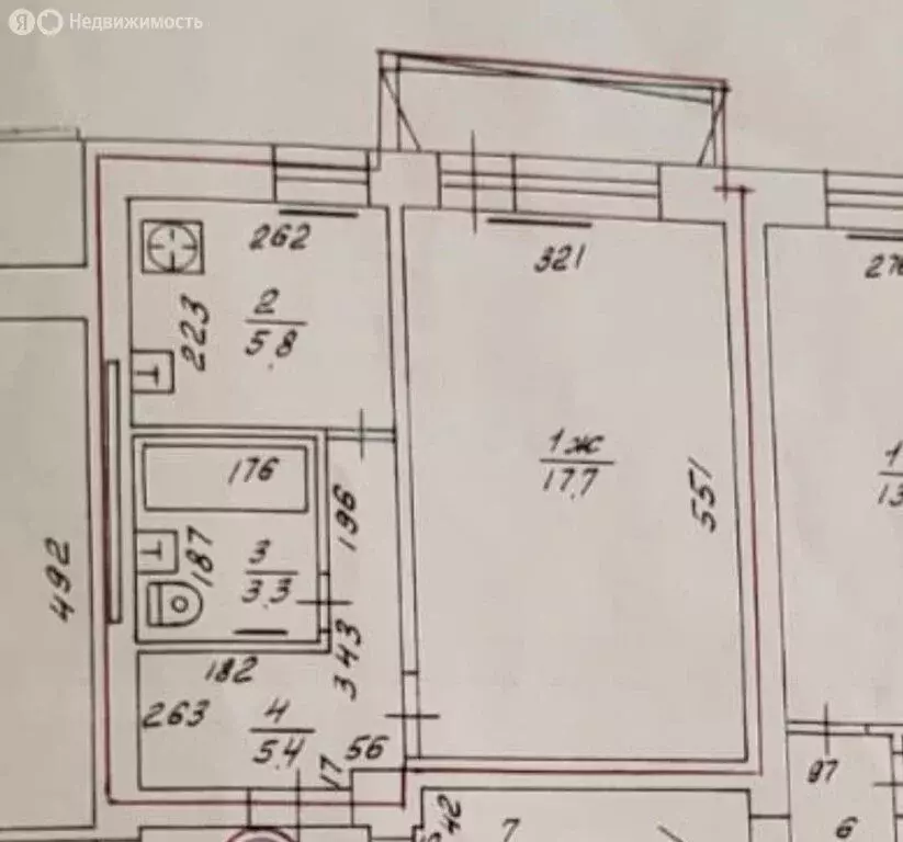 1-комнатная квартира: Гурьевск, улица Ленина, 43 (33 м) - Фото 0