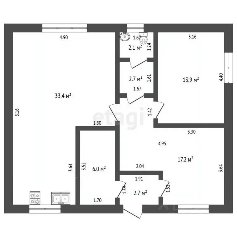 Дом в Марий Эл, Килемарский муниципальный округ, д. Алешкино ул. ... - Фото 1