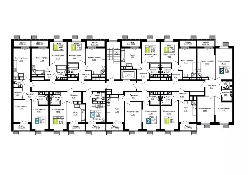 2-к кв. Адыгея, Тахтамукайский район, Яблоновский пгт  (53.7 м) - Фото 2
