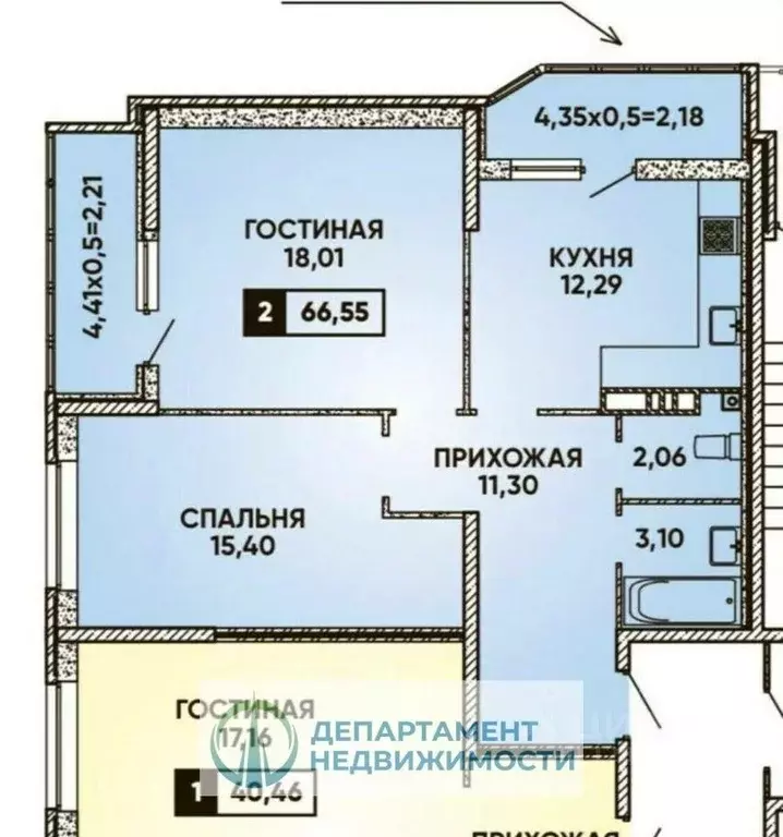 Квартира, 3 комнаты, 67 м - Фото 0