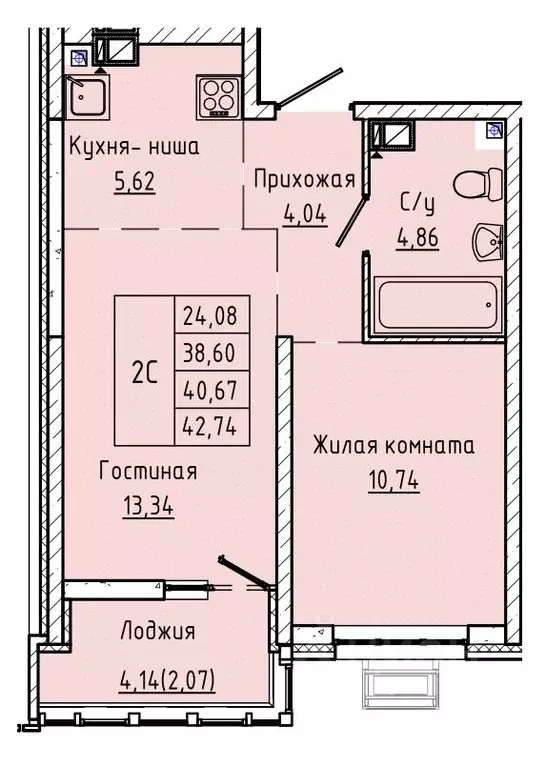 1-к кв. Ростовская область, Ростов-на-Дону ул. Текучева, 370/3 (39.95 ... - Фото 0