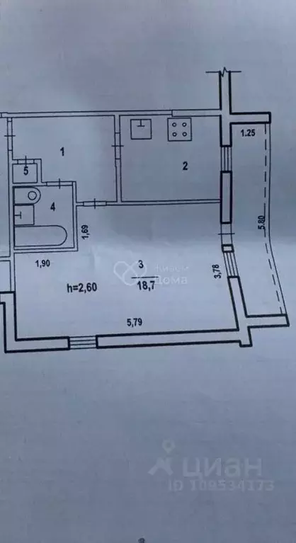 1-к кв. Волгоградская область, Волгоград ул. Якуба Коласа, 24 (35.1 м) - Фото 2