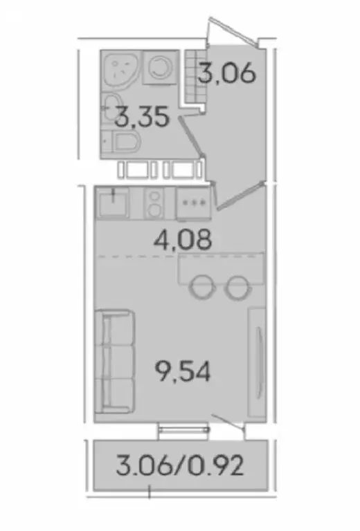 Квартира-студия: Мурино, Графская улица, 6к3 (20.03 м) - Фото 0