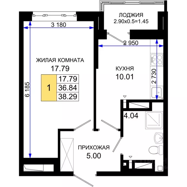 1-к кв. Ростовская область, Ростов-на-Дону Нефтекачка кв-л, Октябрь ... - Фото 0