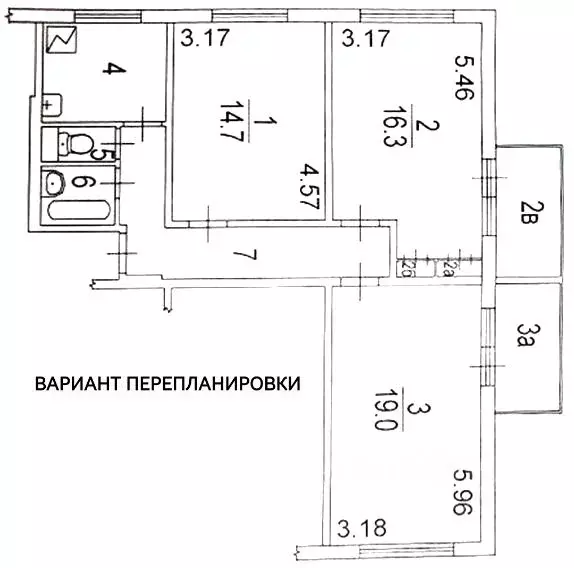 3-к кв. Москва ул. Маршала Катукова, 17К2 (67.9 м) - Фото 1