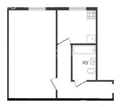 1-комнатная квартира: Республика Хакасия, рабочий посёлок Усть-Абакан, ... - Фото 1