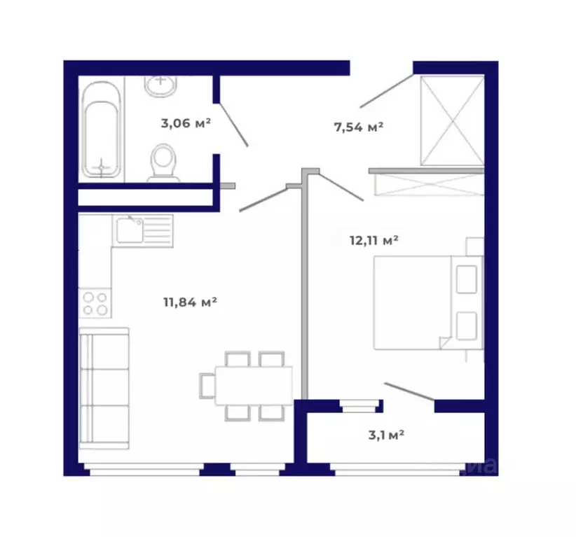 1-к кв. Иркутская область, Иркутский муниципальный округ, Маркова рп, ... - Фото 1