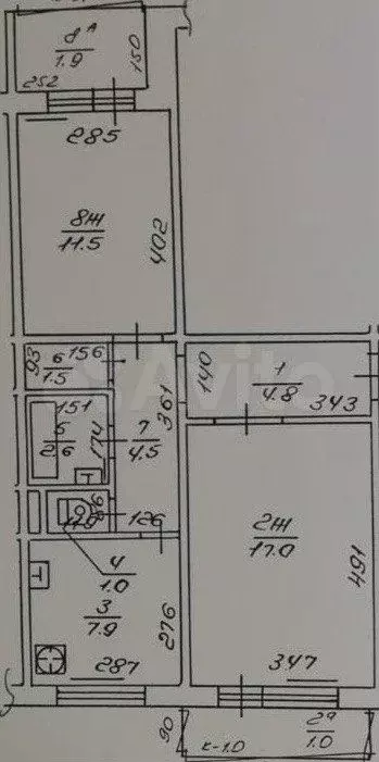 2-к. квартира, 51 м, 4/5 эт. - Фото 0