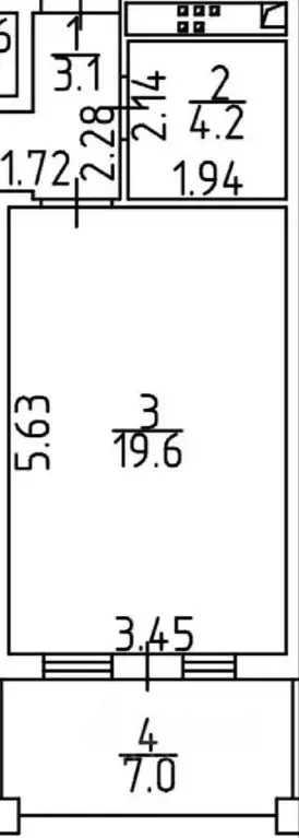 Свободной планировки кв. Крым, Алушта ул. Ленина, 17 (34.0 м) - Фото 2
