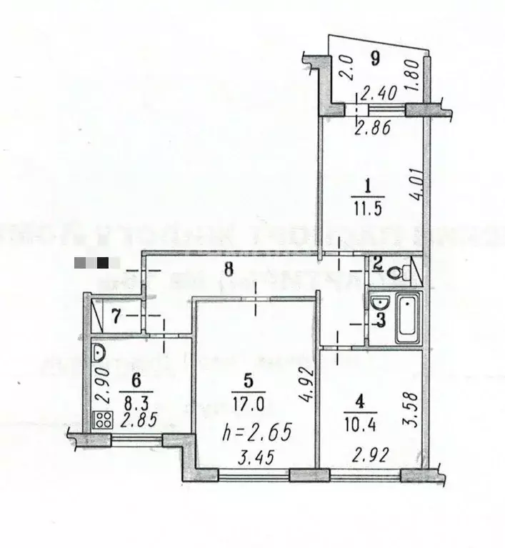 3-к кв. Омская область, Омск ул. Дмитриева, 2/1 (65.6 м) - Фото 2