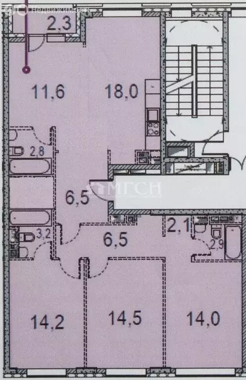 4-комнатная квартира: Москва, Ленинградский проспект, 29к2 (105 м) - Фото 1