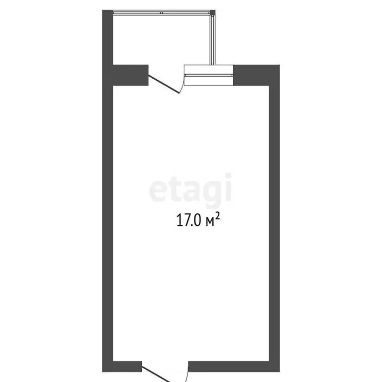 1к в -комнатной квартире (17 м) - Фото 1