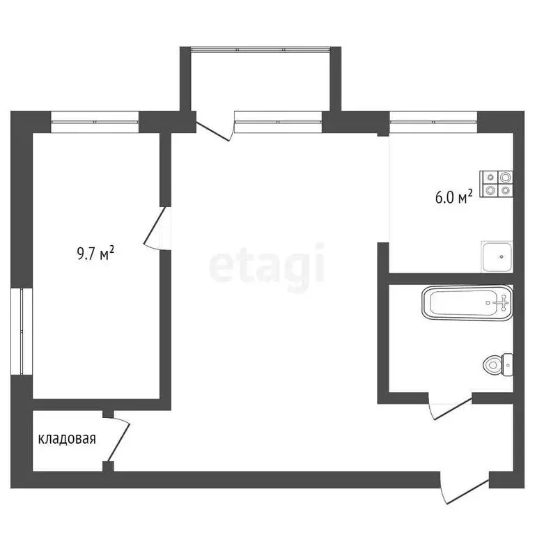 2-комнатная квартира: Вологда, улица Самойло, 13 (41.6 м) - Фото 1