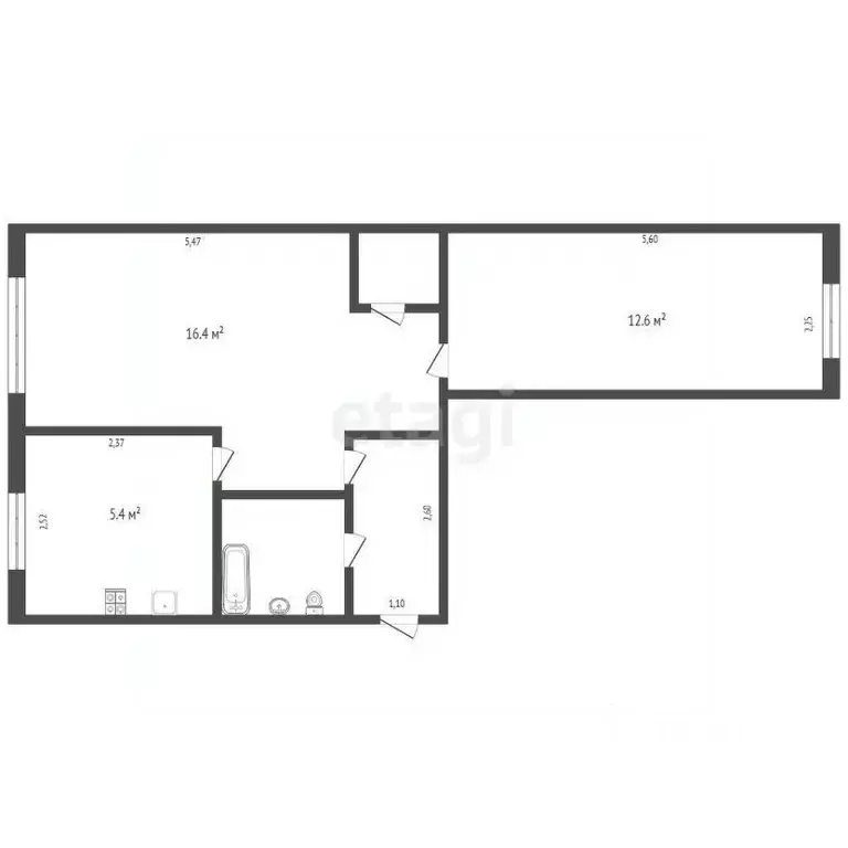 2-к кв. Кемеровская область, Прокопьевск ул. Кучина, 22 (41.0 м) - Фото 1