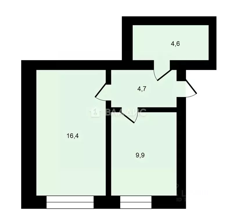 1-к кв. Владимирская область, Владимир Михайловская ул., 20 (35.6 м) - Фото 1