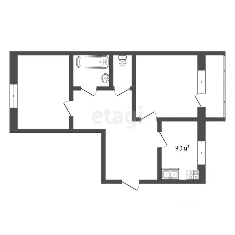 2-к кв. Владимирская область, Муром ул. Энгельса, 21 (50.0 м) - Фото 1