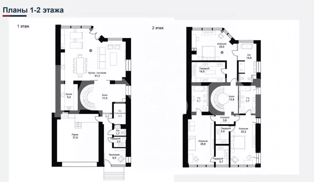 Таунхаус в Москва Таманская ул., 7к1 (650 м) - Фото 1