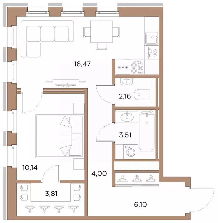 1-к кв. Санкт-Петербург Лисичанская ул., 22 (46.19 м) - Фото 0