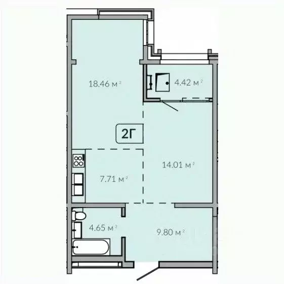 2-к кв. Иркутская область, Иркутск Байкальская ул., 91 (59.05 м) - Фото 1