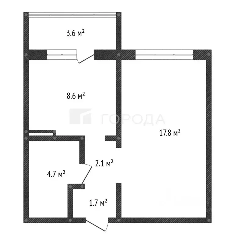 1-к кв. Алтайский край, Барнаул Власихинская ул., 65ак2 (36.6 м) - Фото 2