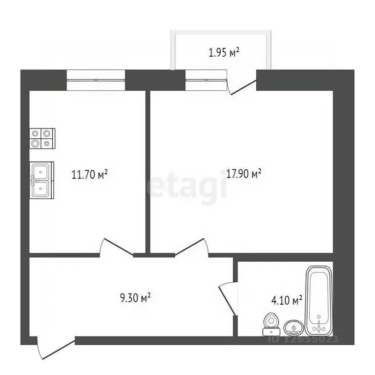 1-к кв. Костромская область, Кострома Московская ул., 29Г (43.1 м) - Фото 1