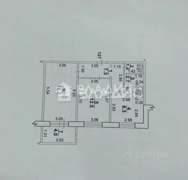 2-к кв. Башкортостан, Стерлитамак Крымская ул., 24 (49.1 м) - Фото 2