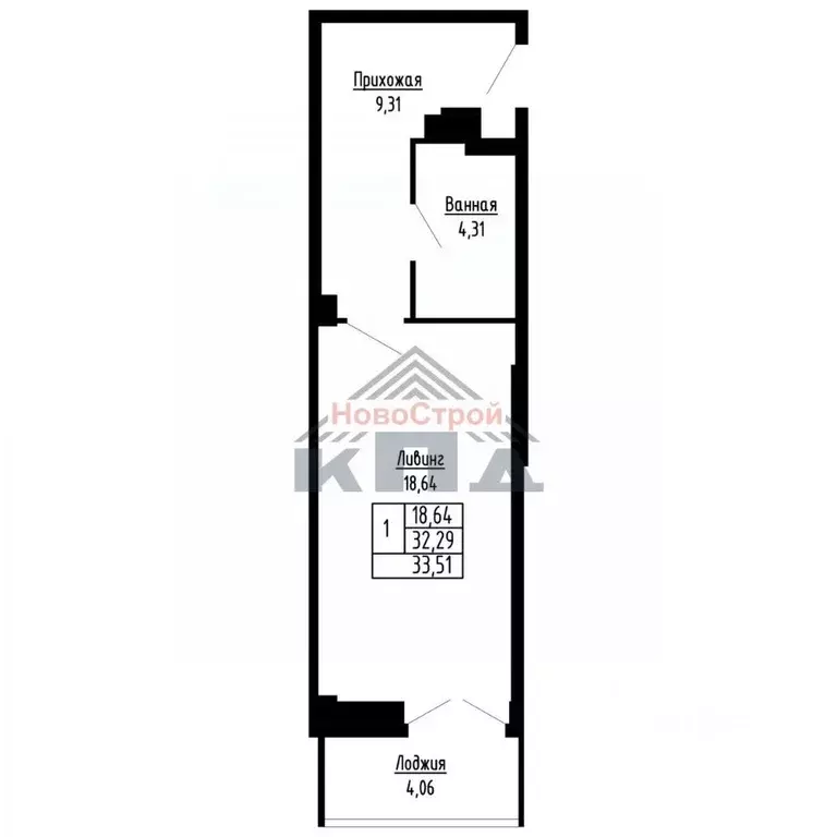 1-к кв. Омская область, Омск ул. Фрунзе (34.0 м) - Фото 1