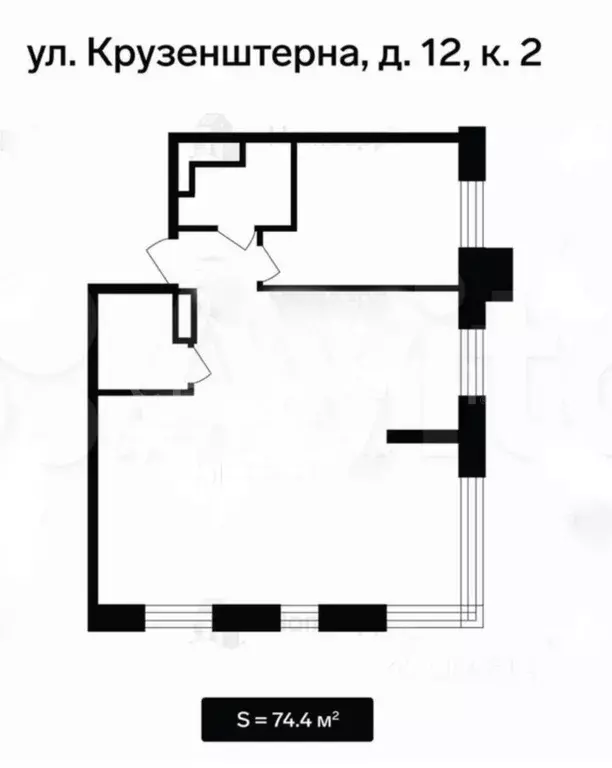 3-к кв. Москва ул. Крузенштерна, 12к2 (75.0 м) - Фото 1