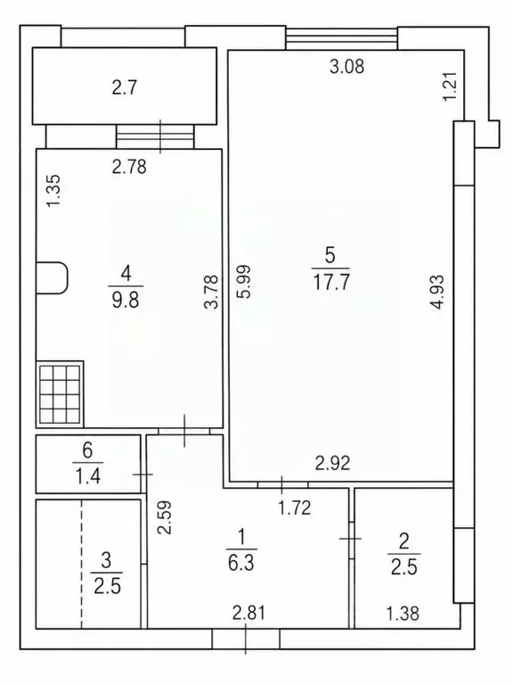 1-к кв. Санкт-Петербург Московский просп., 73к5 (40.2 м) - Фото 2
