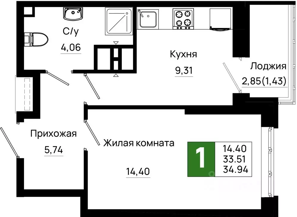1-к кв. Ростовская область, Ростов-на-Дону Нефтекачка кв-л, Октябрь ... - Фото 0
