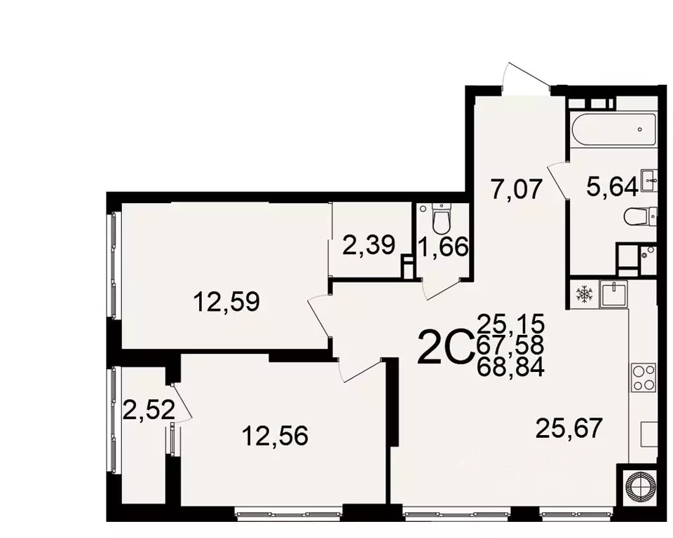 2-к кв. Рязанская область, Рязань Березовая ул., 5 (67.58 м) - Фото 0