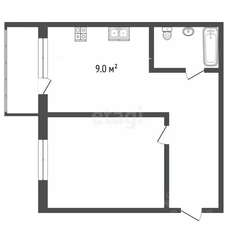 1-к кв. Ярославская область, Рыбинск просп. Ленина, 156 (36.5 м) - Фото 2