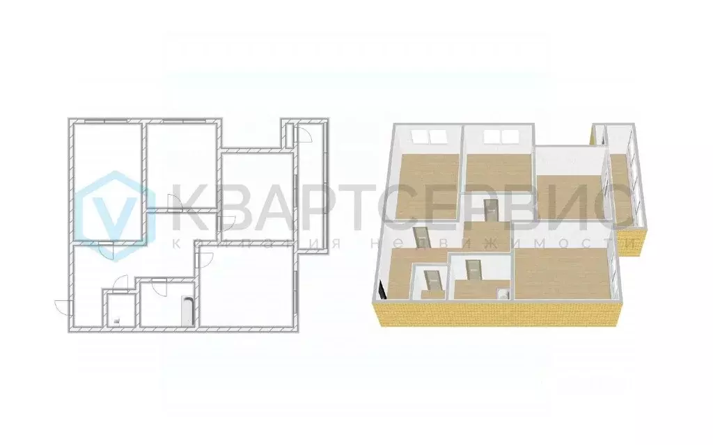 3-к кв. Омская область, Омск ул. Дианова, 25 (90.9 м) - Фото 2