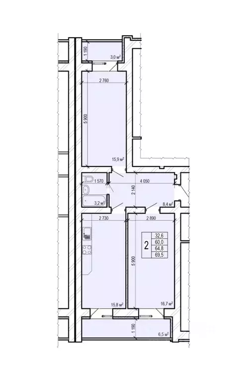 2-к кв. Саратовская область, Энгельс Новобазарная ул., 4 (69.5 м) - Фото 0