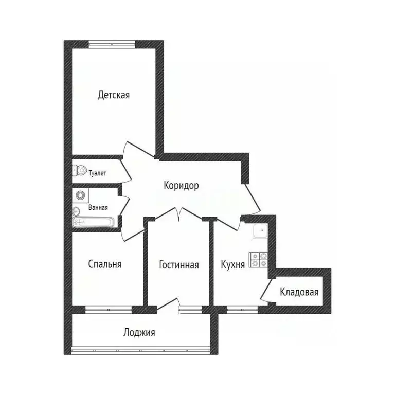 3-к кв. Смоленская область, Смоленск пос. 430 километр, 12А (69.2 м) - Фото 2