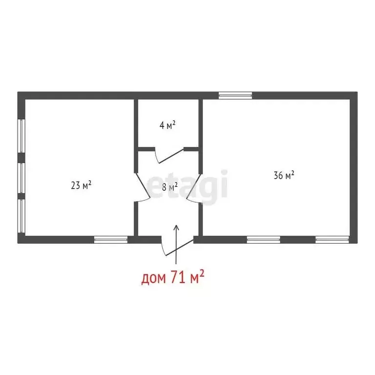 Дом в село Щелкун, улица Ленина, 259 (71 м) - Фото 2