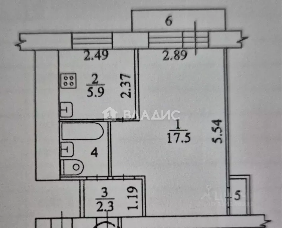 1-к кв. Московская область, Королев ул. Калинина, 1 (29.1 м) - Фото 2
